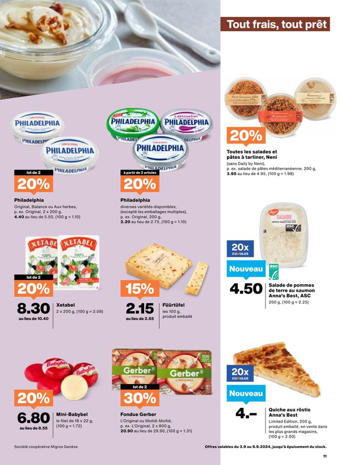 Migros Katalog in Lancy | Exklusivi Deals für üsi Chunde | 3.9.2024 - 17.9.2024