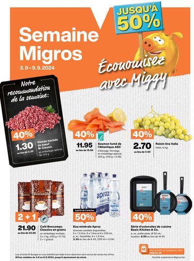 Migros Katalog in Zollikon | Üsi beste Deals für Sie | 3.9.2024 - 17.9.2024