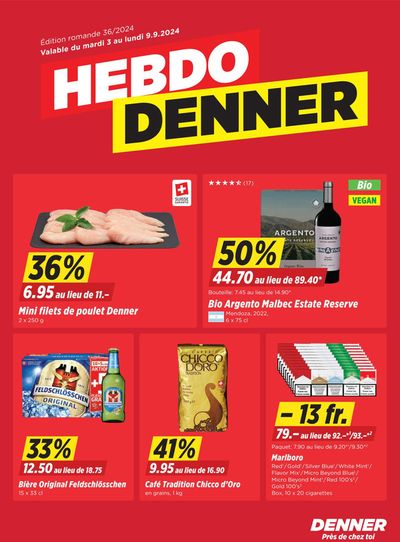 Denner Katalog in Naters | Hebdo Denner | 3.9.2024 - 17.9.2024