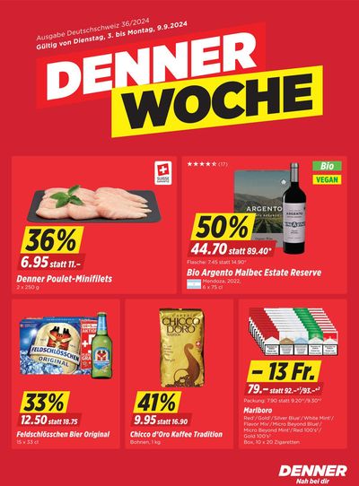 Angebote von Supermärkte in Suhr | Denner Woche in Denner | 3.9.2024 - 17.9.2024