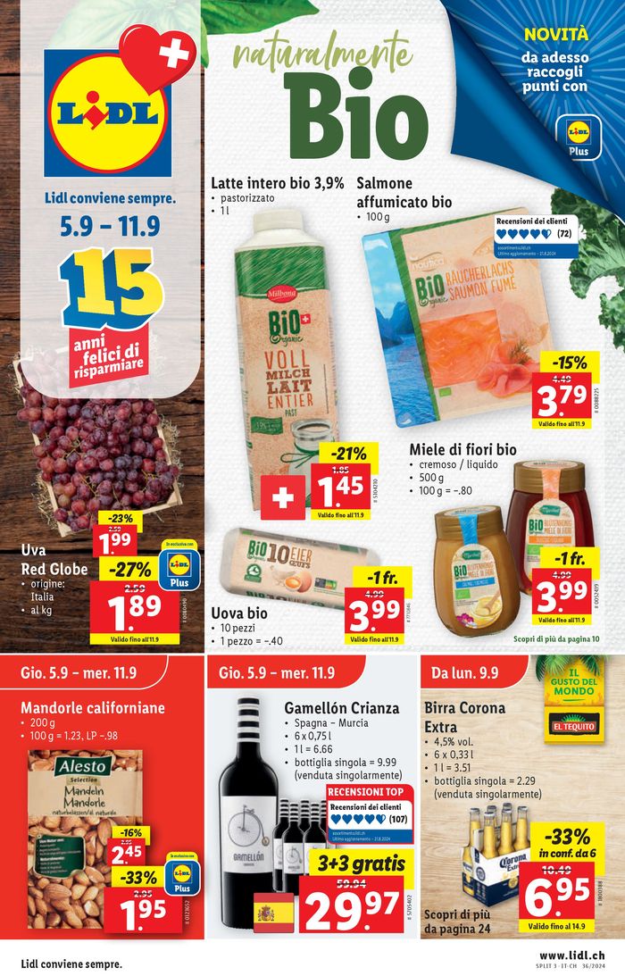 Lidl Katalog in Yverdon-les-Bains | LIDL ATTUALE - IT | 5.9.2024 - 11.9.2024