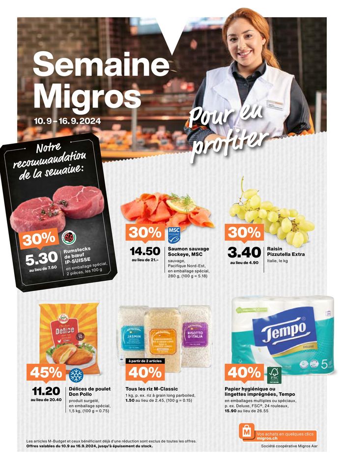 Migros Katalog in Muri bei Bern | Aktuälli Schnäppchen und Ängbot | 10.9.2024 - 24.9.2024