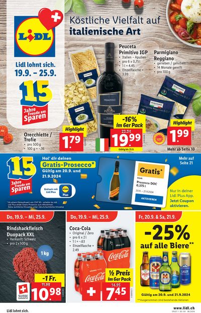 Lidl Katalog in Horw | Aktuälli Schnäppchen und Ängbot | 19.9.2024 - 25.9.2024