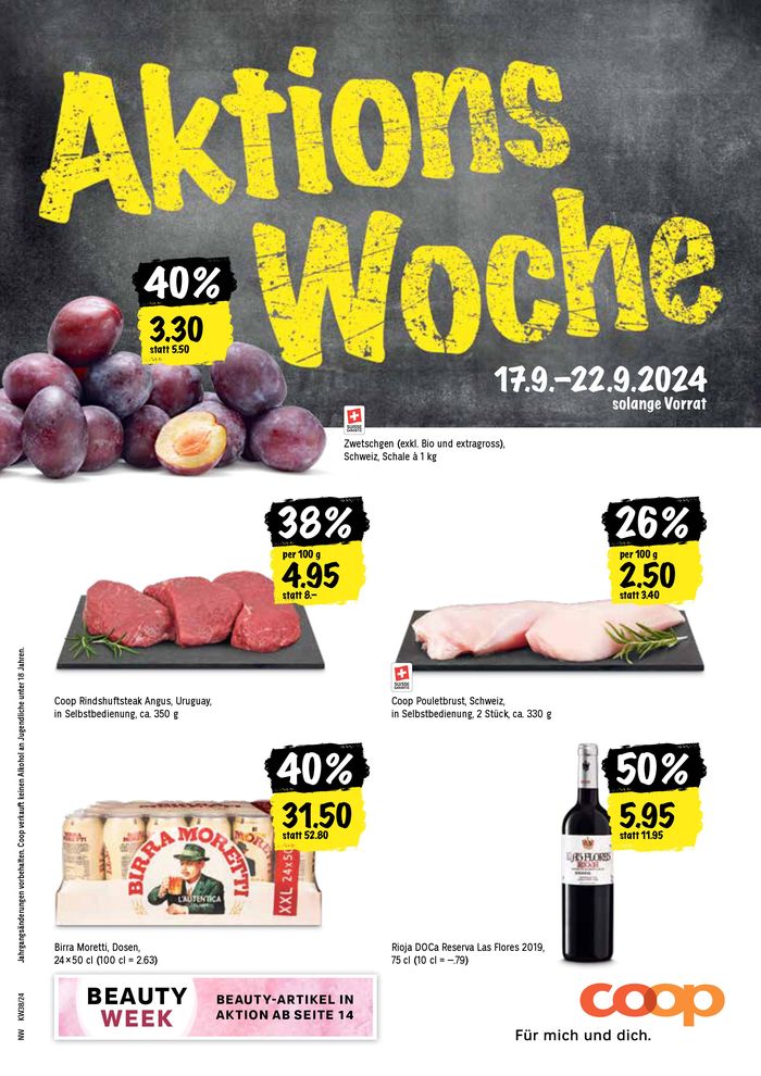 Coop Katalog in Pratteln | Üsi beste Schnäppchen | 17.9.2024 - 22.9.2024