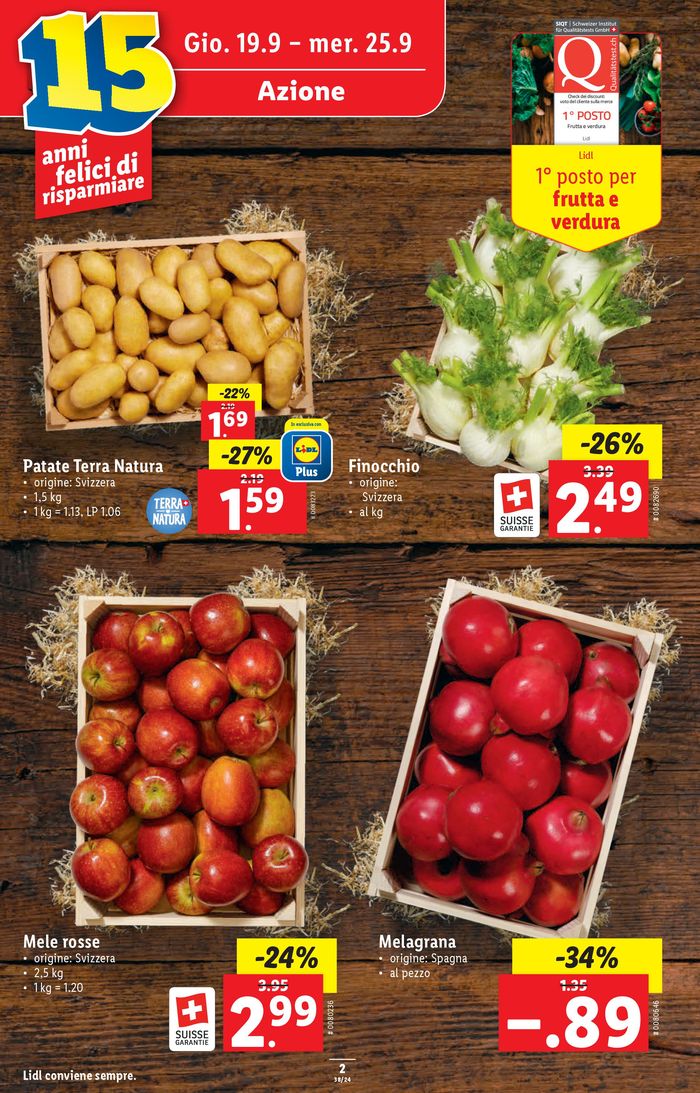 Lidl Katalog in Kriens | LIDL ATTUALE - IT | 19.9.2024 - 25.9.2024