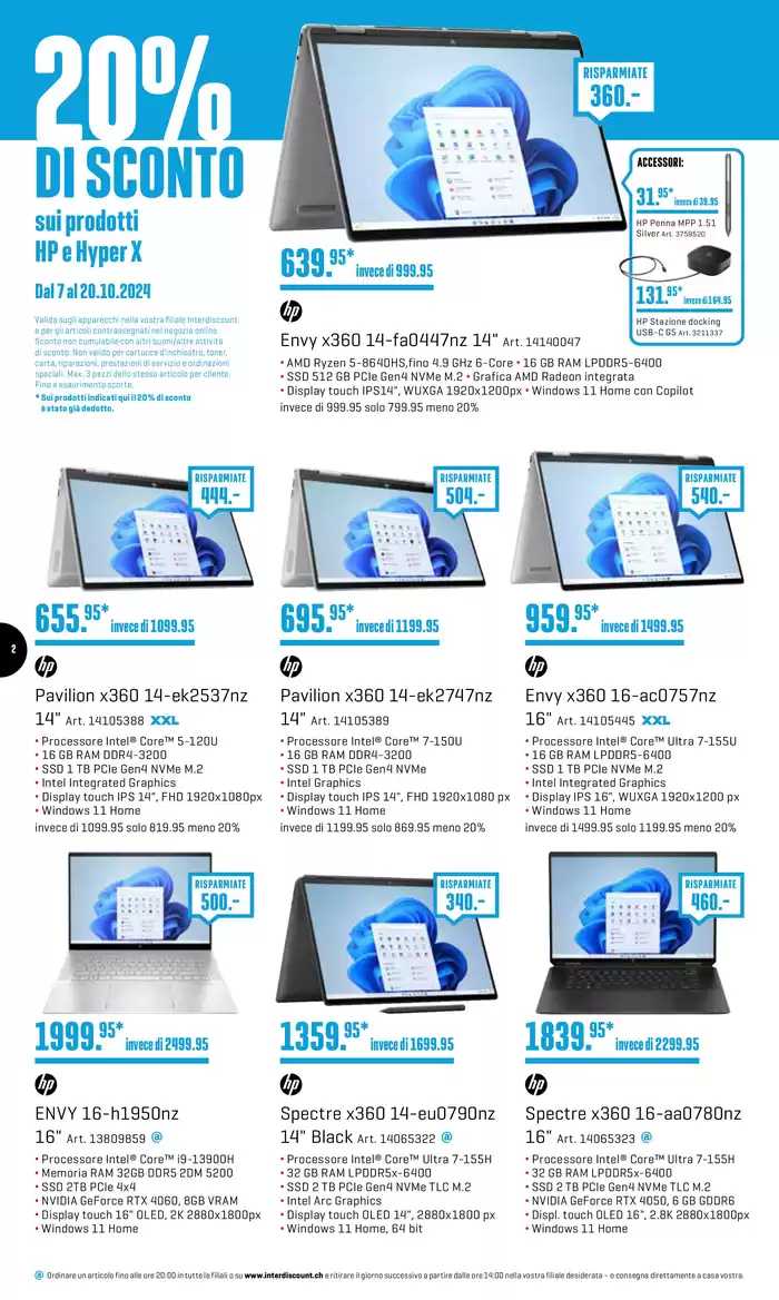 Interdiscount Katalog in Liestal | Interdiscount reklamblad IT | 7.10.2024 - 20.10.2024