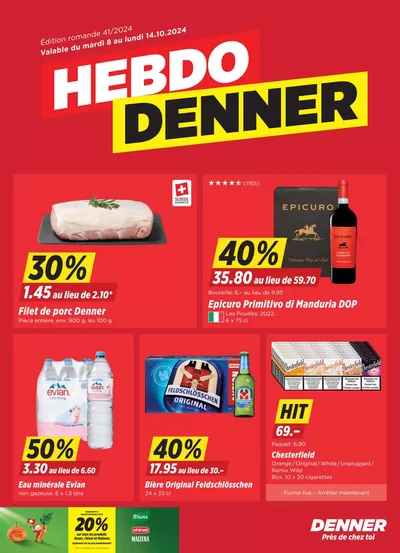 Denner Katalog in Nyon | Tolle Rabatt uf usgwählte Produkt | 8.10.2024 - 22.10.2024