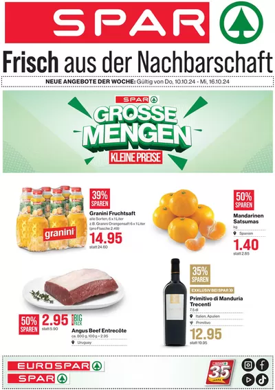 SPAR Katalog in Risch-Rotkreuz | Üsi beste Schnäppchen | 9.10.2024 - 23.10.2024