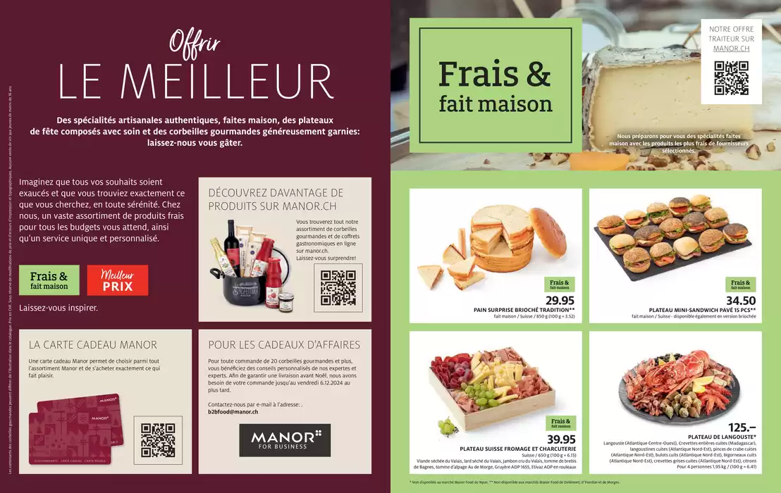 Manor Katalog in Basel | Offrir des corbeilles gourmandes - FR | 10.10.2024 - 24.10.2024