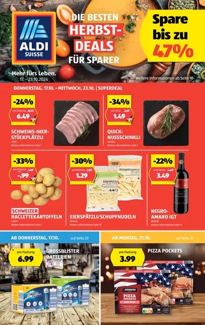 Aldi Katalog in Lyss | Blättere online im ALDI SUISSE Flugblatt | 17.10.2024 - 23.10.2024