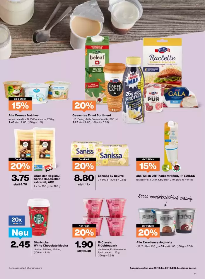 Migros Katalog in Sarnen | Exklusivi Deals und Schnäppchen | 14.10.2024 - 28.10.2024