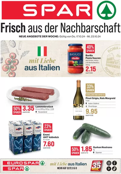 SPAR Katalog in Risch-Rotkreuz | Exklusivi Schnäppchen | 15.10.2024 - 29.10.2024