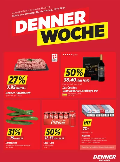 Denner Katalog in Lenzburg | Aktuälli Sonderaktione | 15.10.2024 - 29.10.2024