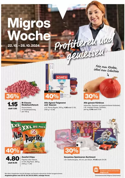 Migros Katalog in Wetzikon | Top-Deals für alli Chunde | 21.10.2024 - 4.11.2024