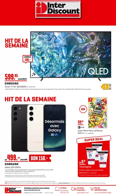 Interdiscount Katalog in Muttenz | Interdiscount reklamblad FR | 21.10.2024 - 10.11.2024