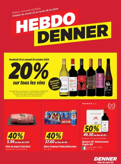 Denner Katalog in Le Locle | Ängbot für Schnäppchenjäger | 22.10.2024 - 5.11.2024