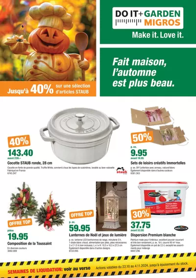 Do it + Garden Katalog | Prospectus actuel - FR | 22.10.2024 - 5.11.2024