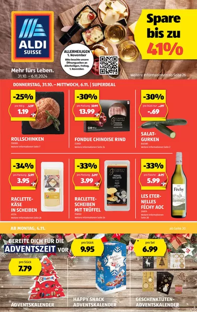 Aldi Katalog in Kloten | Blättere online im ALDI SUISSE Flugblatt | 31.10.2024 - 6.11.2024