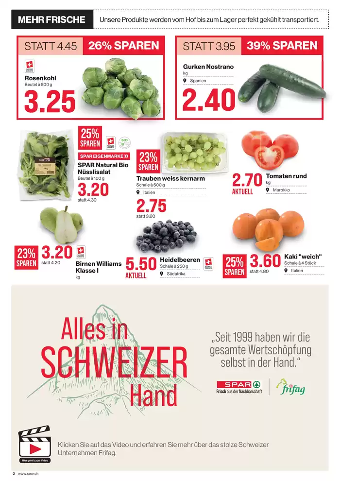 SPAR Katalog in Uzwil | Aktuälli Sonderaktione | 28.10.2024 - 11.11.2024