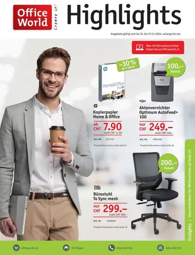 Angebote von Bücher & Bürobedarf in Altstätten | Office World reklamblad in Office World | 29.10.2024 - 12.11.2024