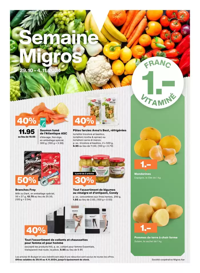 Migros Katalog in Worb | Tolles Ängbot für Schnäppchenjäger | 29.10.2024 - 12.11.2024