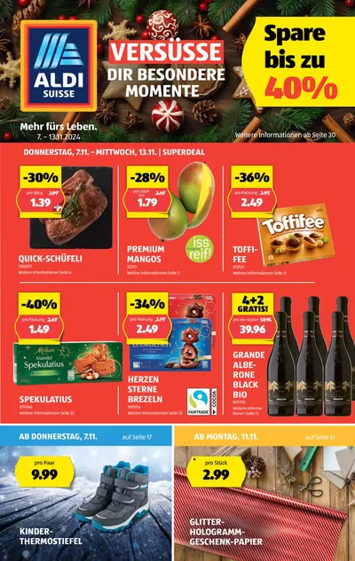 Aldi Katalog in Kloten | Blätter online im ALDI SUISSE Flugblatt | 7.11.2024 - 13.11.2024