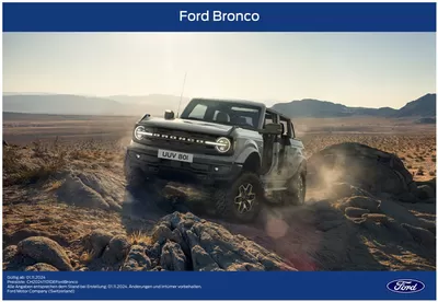 Angebote von Auto, Motorrad & Werkstatt in Münchenstein | FORD BRONCO Preisliste in Ford | 2.11.2024 - 2.11.2025