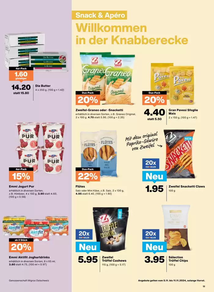 Migros Katalog in Neuhausen | Aktuälli Schnäppchen und Ängbot | 7.11.2024 - 21.11.2024