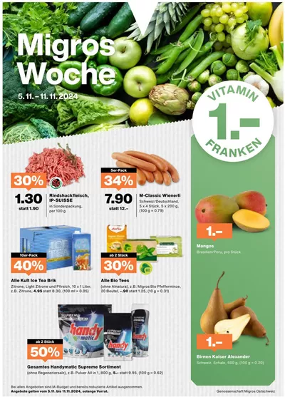 Migros Katalog in Winterthur | Aktuälli Schnäppchen und Ängbot | 7.11.2024 - 21.11.2024