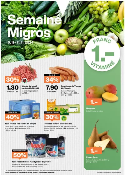 Migros Katalog in Lausanne | Tolles Ängbot für Schnäppchenjäger | 7.11.2024 - 21.11.2024