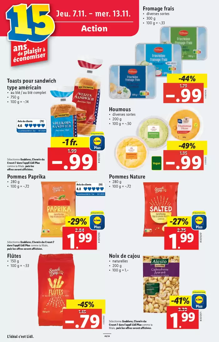 Lidl Katalog in Bern | Ouverture Lidl Ecublens - FR | 7.11.2024 - 13.11.2024