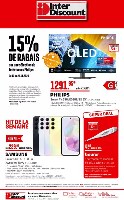 Interdiscount Katalog in Lugano | Interdiscount reklamblad FR | 11.11.2024 - 24.11.2024