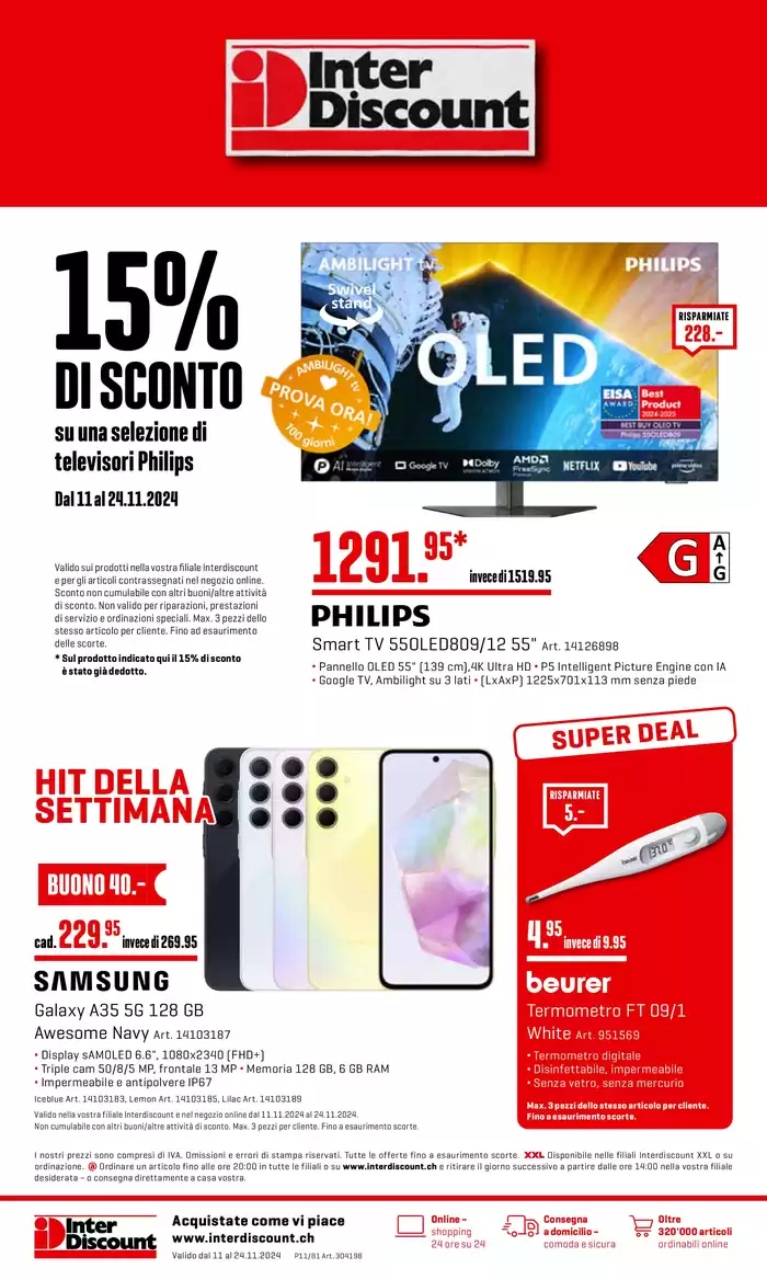 Interdiscount Katalog in Basel | Interdiscount reklamblad IT | 11.11.2024 - 24.11.2024