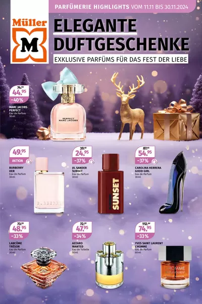 Angebote von Drogerien & Schönheit | Exklusivi Deals für üsi Chunde in Müller | 11.11.2024 - 25.11.2024