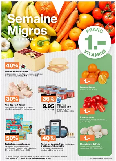 Migros Katalog in Lausanne | Top-Deals für alli Chunde | 12.11.2024 - 26.11.2024