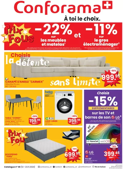 Conforama Katalog | Conforama reklamblad - FR | 12.11.2024 - 23.11.2024