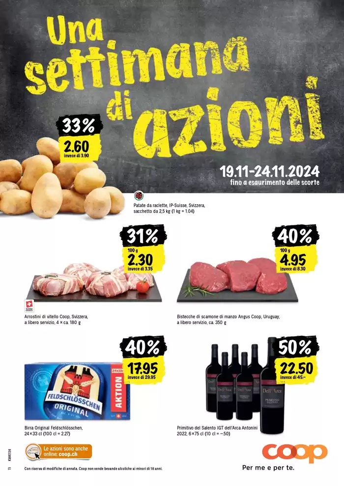 Coop City Katalog in Lugano | Tolle Rabatt uf usgwählte Produkt | 19.11.2024 - 24.11.2024