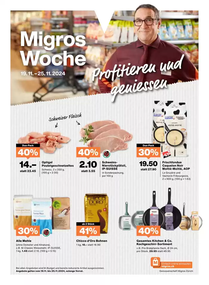 Migros Katalog in Zürich | Attraktiivi Ängbot entdecke | 19.11.2024 - 3.12.2024