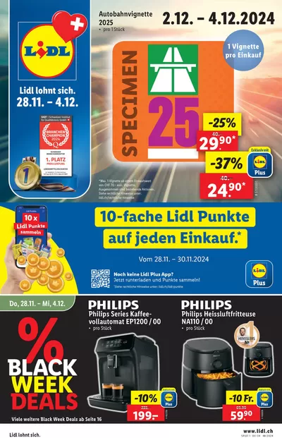 Lidl Katalog in Herisau | Aktuälli Schnäppchen und Ängbot | 28.11.2024 - 4.12.2024