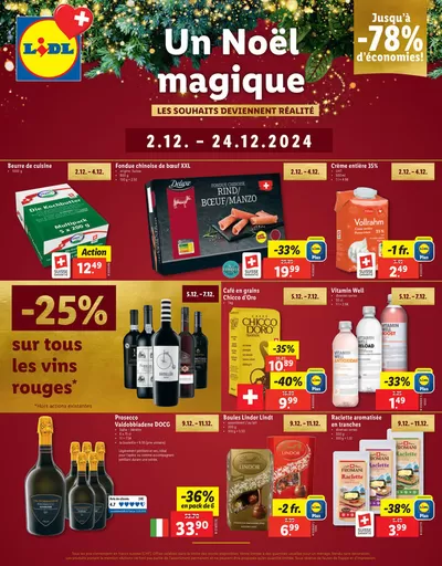 Lidl Katalog in Vevey | Plus d’économies pendant l’Avent! - FR | 2.12.2024 - 24.12.2024