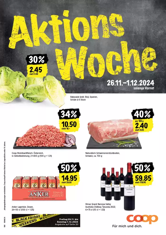 Coop Katalog in Baden | Attraktiivi Sonderängbot für alli | 26.11.2024 - 1.12.2024