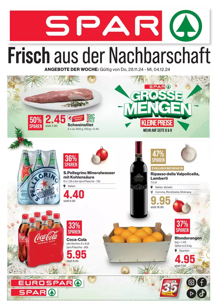 SPAR Katalog in Bern | Üsi beste Schnäppchen | 26.11.2024 - 10.12.2024