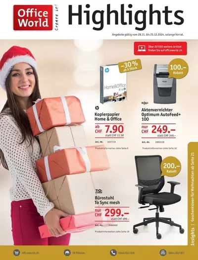 Office World Katalog in Genève | Office World reklamblad | 28.11.2024 - 12.12.2024