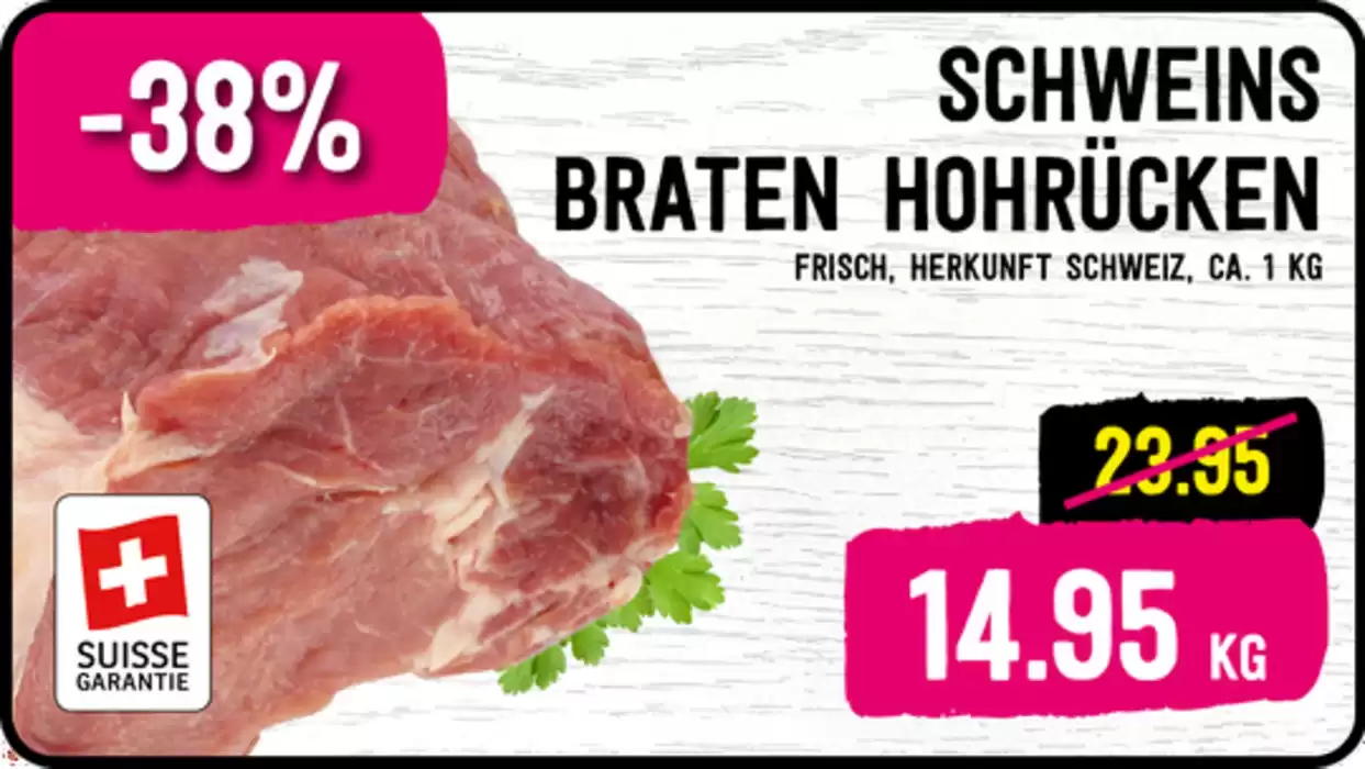 Fleisch Discount Katalog in Wetzikon | Fleisch Discount reklamblad | 29.11.2024 - 13.12.2024