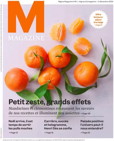 Migros Katalog in Plan-les-Ouates | Üsi beste Deals für Sie | 2.12.2024 - 16.12.2024