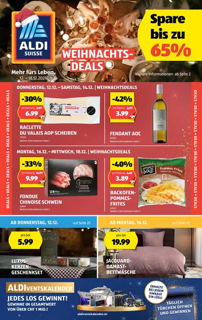 Aldi Katalog in Yverdon-les-Bains | Blättere online im ALDI SUISSE Flugblatt | 12.12.2024 - 18.12.2024