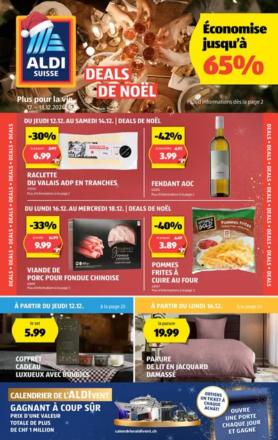 Aldi Katalog in Yverdon-les-Bains | Exklusivi Deals und Schnäppchen | 12.12.2024 - 18.12.2024