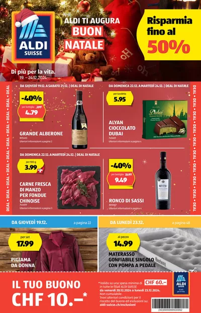 Aldi Katalog in Yverdon-les-Bains | Tolle Rabatt uf usgwählte Produkt | 19.12.2024 - 24.12.2024