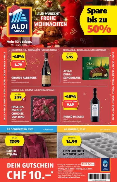 Aldi Katalog in Yverdon-les-Bains | Blätter online im ALDI SUISSE Flugblatt | 19.12.2024 - 24.12.2024