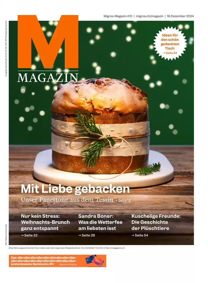 Migros Katalog in Stäfa | Jetzt spare mit üse Deals | 16.12.2024 - 30.12.2024